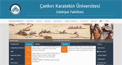 Desktop Screenshot of edebiyat.karatekin.edu.tr