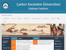 Tablet Screenshot of edebiyat.karatekin.edu.tr