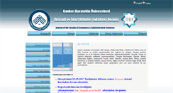 Desktop Screenshot of iibfdergi.karatekin.edu.tr