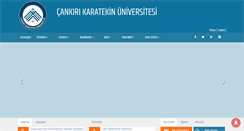 Desktop Screenshot of karatekin.edu.tr
